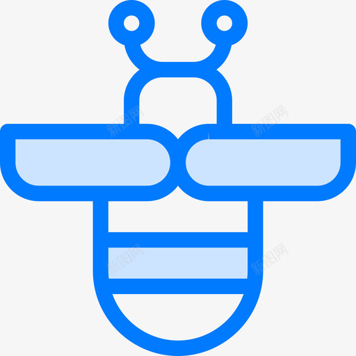 蜜蜂昆虫6蓝色图标svg_新图网 https://ixintu.com 昆虫 蓝色 蜜蜂