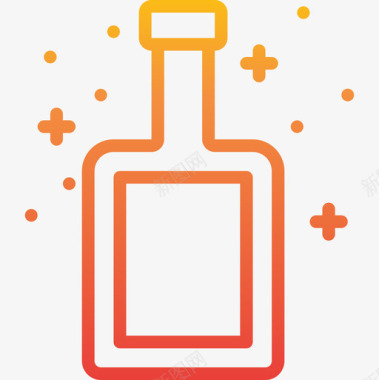 瓶酒精饮料5梯度图标图标