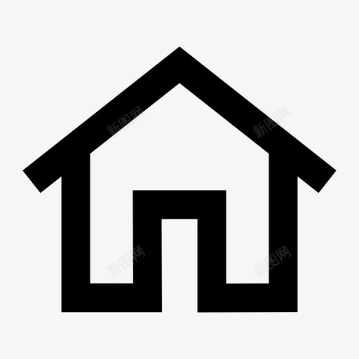 家建筑物房子图标svg_新图网 https://ixintu.com 互联网 家 建筑物 房子 页面
