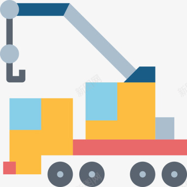 起重机运输107扁平图标图标