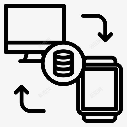 计算机数据科学2线性图标svg_新图网 https://ixintu.com 数据 科学 线性 计算机