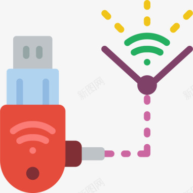 Wifi网络安全15扁平图标图标