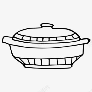 锅盘子厨房图标图标