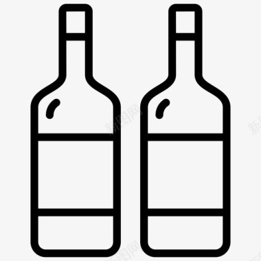 酒瓶酒精酒精饮料图标图标