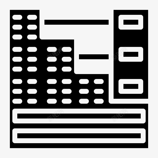 建筑银行公寓图标svg_新图网 https://ixintu.com 公寓 坚固 建筑 房子 银行 餐厅