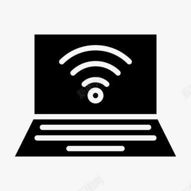 连接笔记本电脑互联网在线图标图标