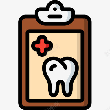 健康报告牙科学8线性颜色图标图标