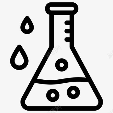 化学烧瓶实验室玻璃器皿样品管图标图标