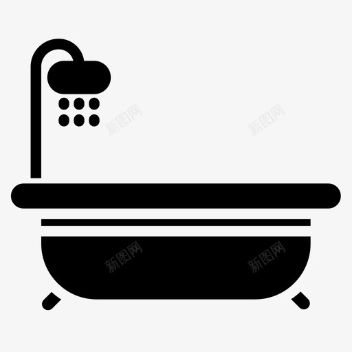 浴缸卫生16实心图标svg_新图网 https://ixintu.com 卫生16 实心 浴缸