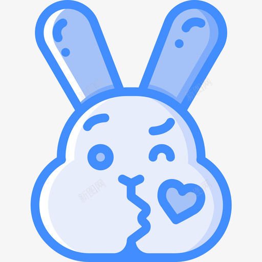 兔子兔子化身4蓝色图标svg_新图网 https://ixintu.com 兔子 化身 蓝色
