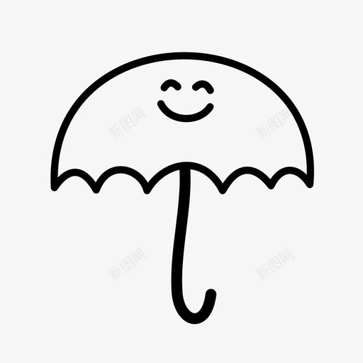 伞雨天气图标svg_新图网 https://ixintu.com 伞 天气 雨