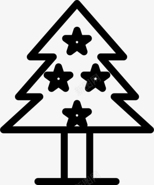 圣诞节新的松树图标图标