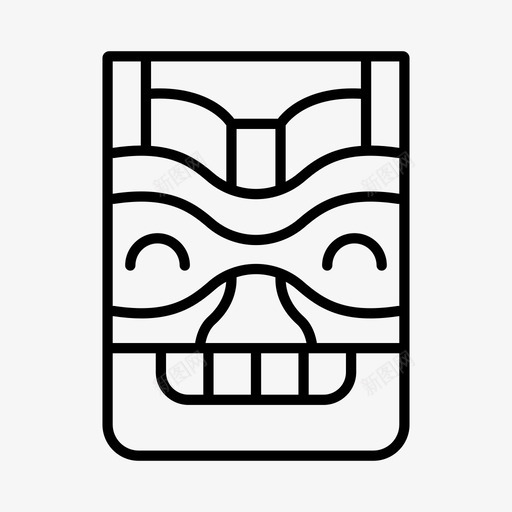 提基人类学夏威夷语图标svg_新图网 https://ixintu.com 人类学 夏威夷语 提基 部落 部落面具