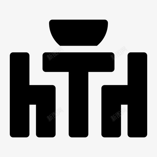 餐桌露营晚餐图标svg_新图网 https://ixintu.com 户外 晚餐 露营 餐桌