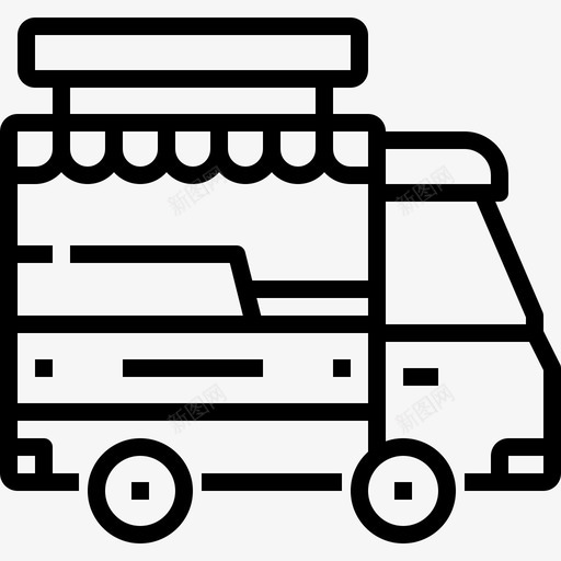卡车快餐运输图标svg_新图网 https://ixintu.com 元素 卡车 夏日 快餐 货车 车辆 运输 食品包装