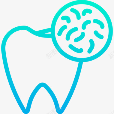 细菌牙科15梯度图标图标