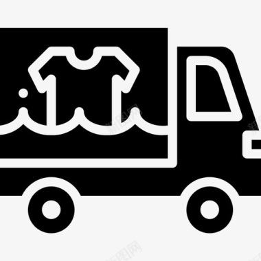 货车洗衣房15字形图标图标