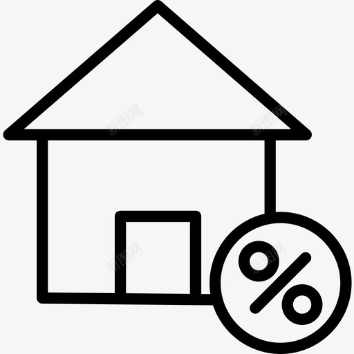 百分比房地产148线性图标svg_新图网 https://ixintu.com 房地产148 百分比 线性