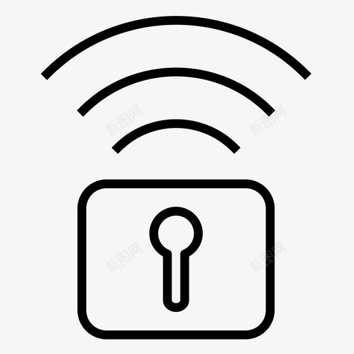 安全连接锁wifi图标svg_新图网 https://ixintu.com wifi 安全 连接