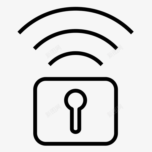安全连接锁wifi图标svg_新图网 https://ixintu.com wifi 安全 连接