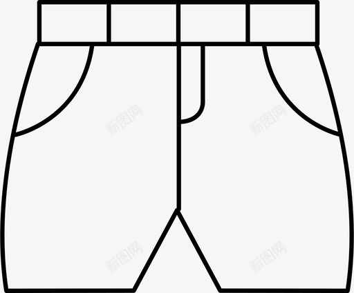 短裤衣服裤子图标svg_新图网 https://ixintu.com 短裤 衣服 裤子