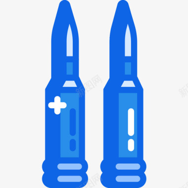 子弹军用28蓝色图标图标