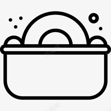 洗碗清洁盘子图标图标