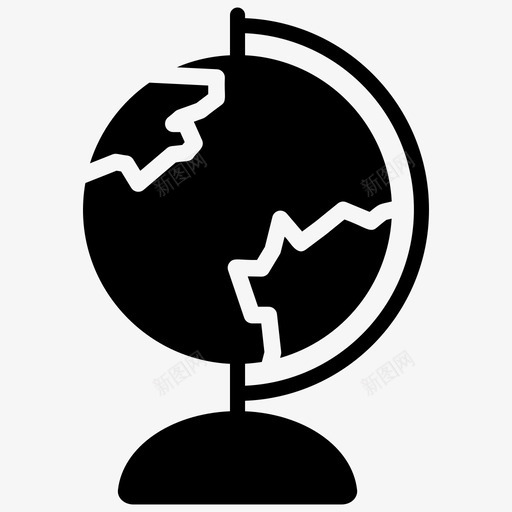 表地球仪地理办公地球仪图标svg_新图网 https://ixintu.com 办公地球仪 办公用品 地理 教育和科学字形图标 表地球仪