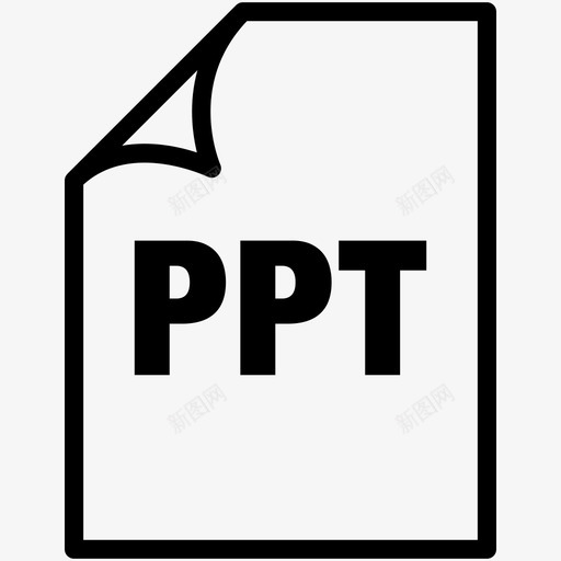 ppt文件扩展名格式图标svg_新图网 https://ixintu.com ppt 扩展名 文件 格式 电源