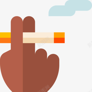 吸烟烟草3平淡图标图标
