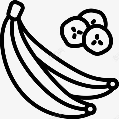 香蕉食品128直系图标图标