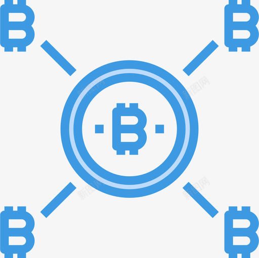 网络加密货币和比特币5蓝色图标svg_新图网 https://ixintu.com 加密货币和比特币5 网络 蓝色