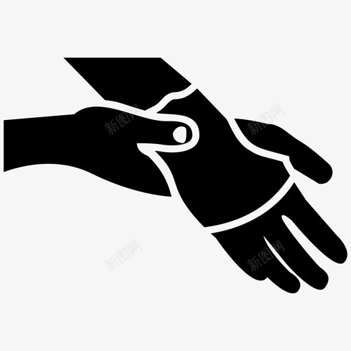 手绷带手疼手痛图标svg_新图网 https://ixintu.com 人体 伤害 受伤 实心 手伤 手疼 手痛 物理 绷带 身体 部位