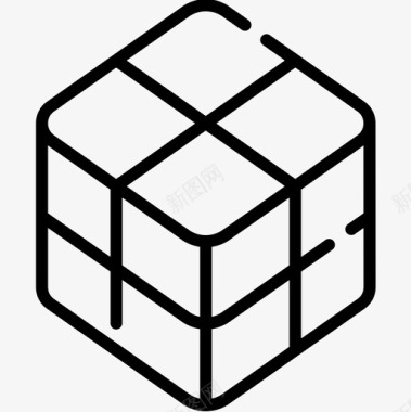 Rubik书呆子21线性图标图标