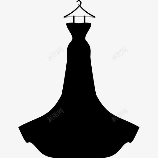连衣裙黑色经典图标svg_新图网 https://ixintu.com 经典 连衣裙 黑色