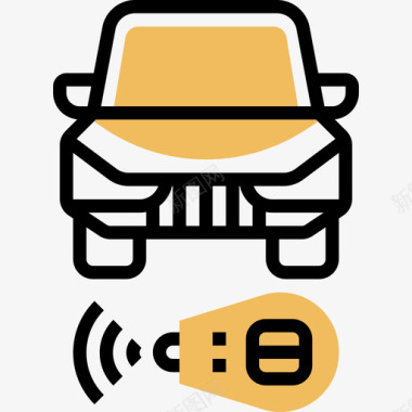 遥控智能汽车3黄影图标图标