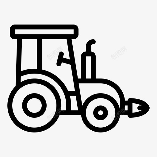 拖拉机建筑农用图标svg_新图网 https://ixintu.com 农用 建筑 拖拉机 车辆 重型