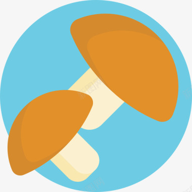 蘑菇食品111扁平图标图标