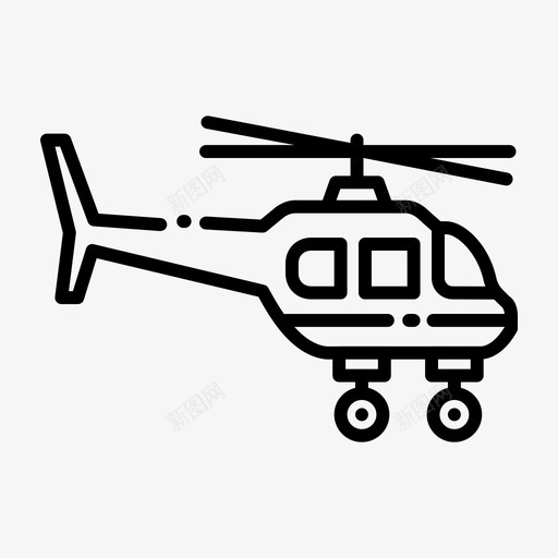 直升机飞机飞行图标svg_新图网 https://ixintu.com 军事 直升机 运输 飞机 飞行