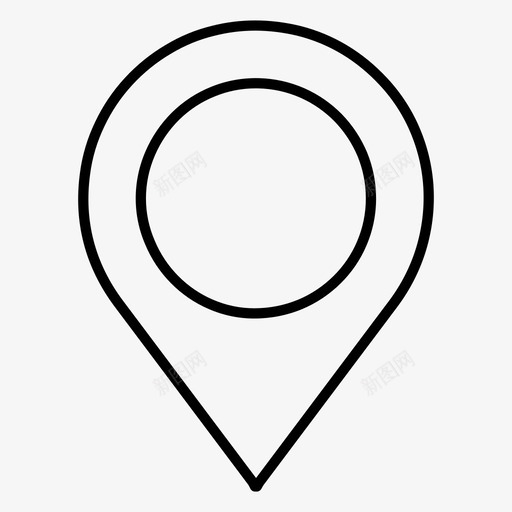 别针地图针图标svg_新图网 https://ixintu.com 别针 地图针