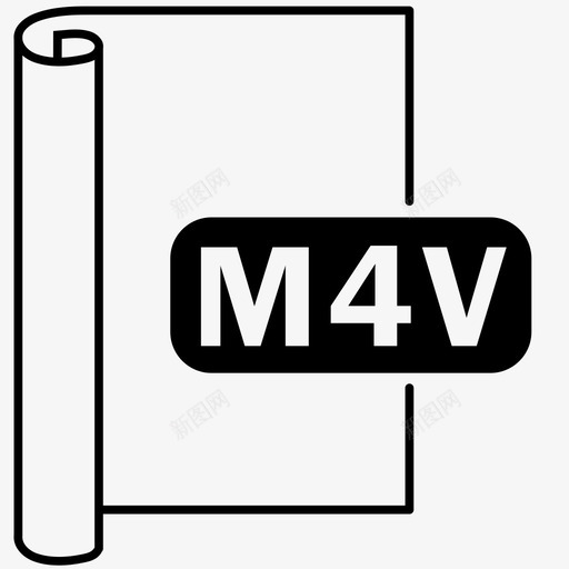 m4v文件文件格式图标svg_新图网 https://ixintu.com m4v 文件 格式 视频