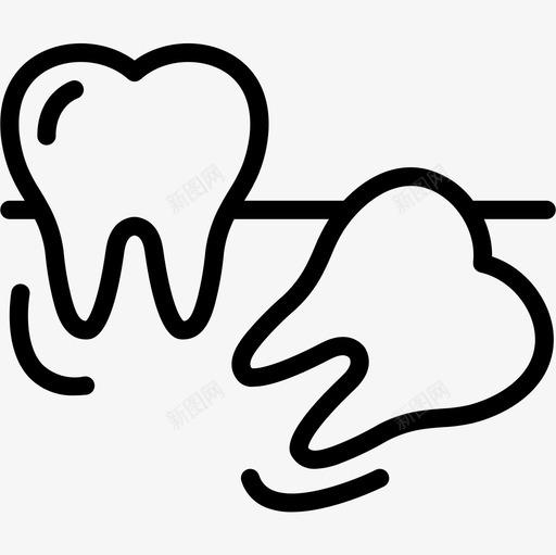 牙齿牙科学4线形图标svg_新图网 https://ixintu.com 牙科 牙齿 科学 线形