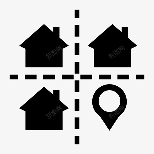 地址公寓企业图标svg_新图网 https://ixintu.com 企业 位置 公寓 地址 标志 标志符 物业 符号