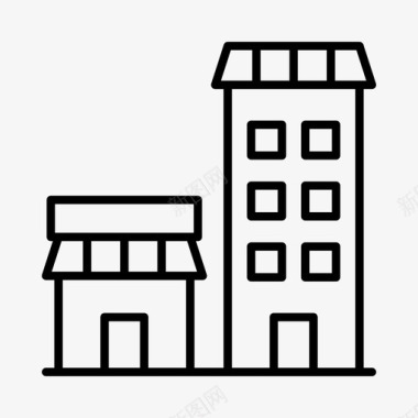 建筑物住宅郊区图标图标