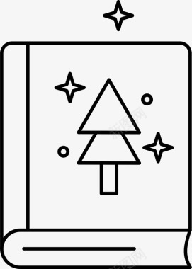 书圣诞节树图标图标