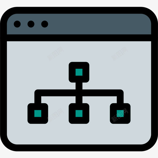 浏览器窗口和应用程序5线性颜色图标svg_新图网 https://ixintu.com 浏览器 窗口和应用程序5 线性颜色