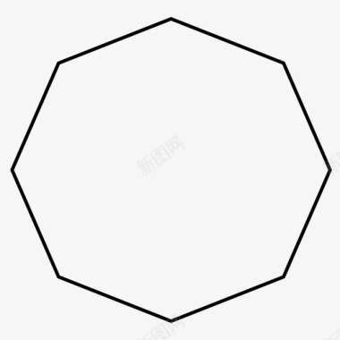 八角形8多边形图标图标