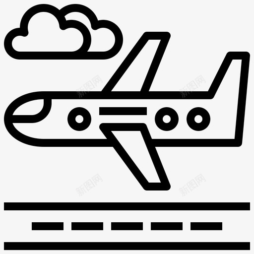 飞机飞行机场建筑和城市图标svg_新图网 https://ixintu.com 城市 度假 建筑 旅游 机场 飞机 飞行