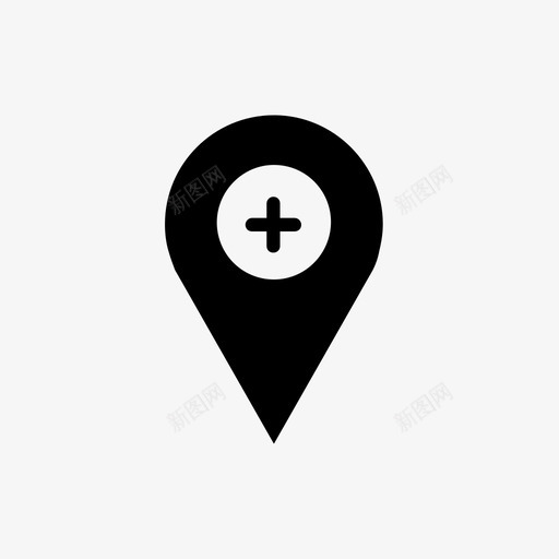 添加位置目的地地图pin图标svg_新图网 https://ixintu.com pin 位置 地图 新建 添加 目的地