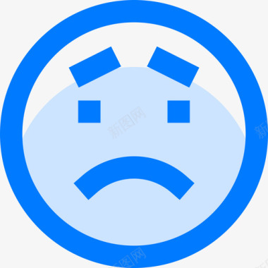 哭情绪4蓝色图标图标
